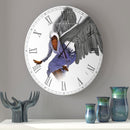 Angels Bow Before Him African American Wall Clock - Luv That Art