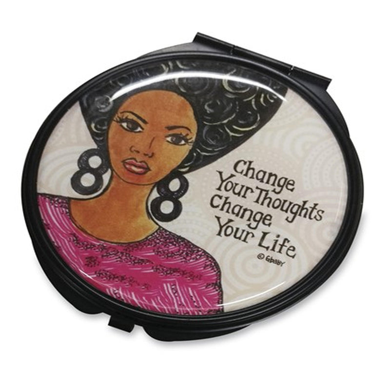 Change Your Thoughts Pocket Mirror case - Luv That Art 