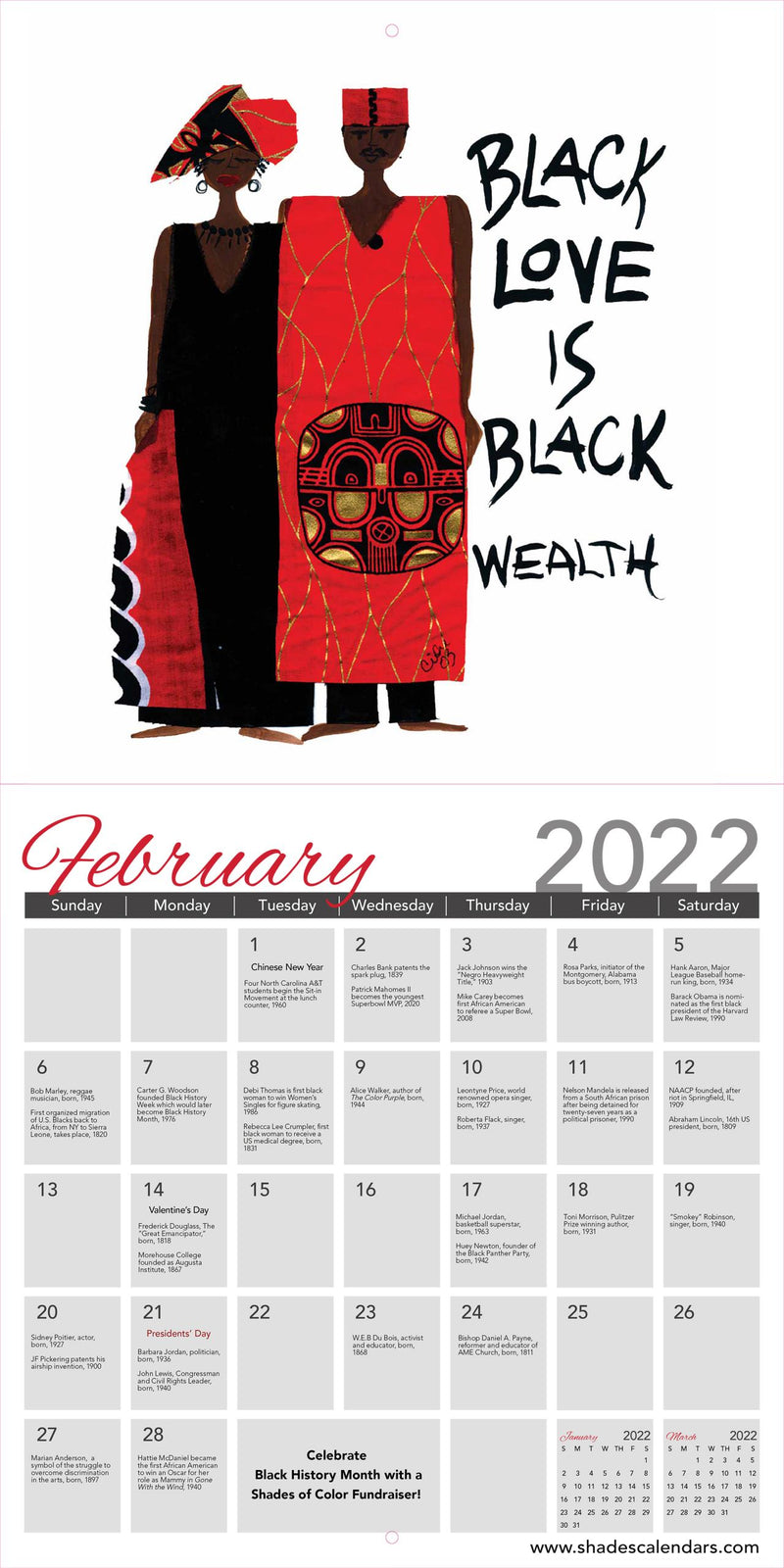 Girlfriends 2022 African American Calendar