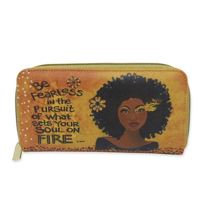 Soul on Fire- African American ladies wallet - Luv That Art 