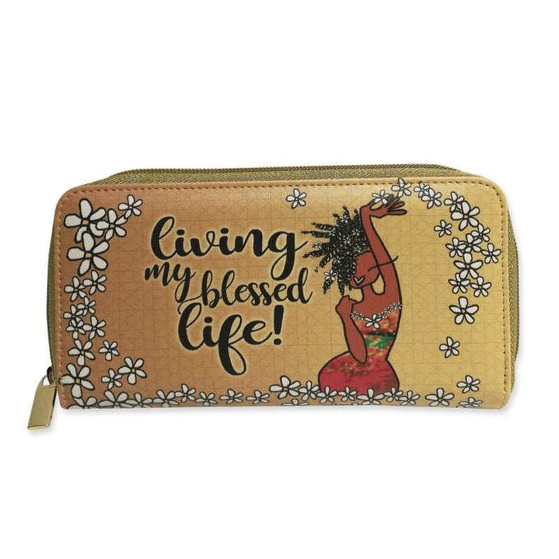 Living My Blessed Life - long wallet - Luv That Art 