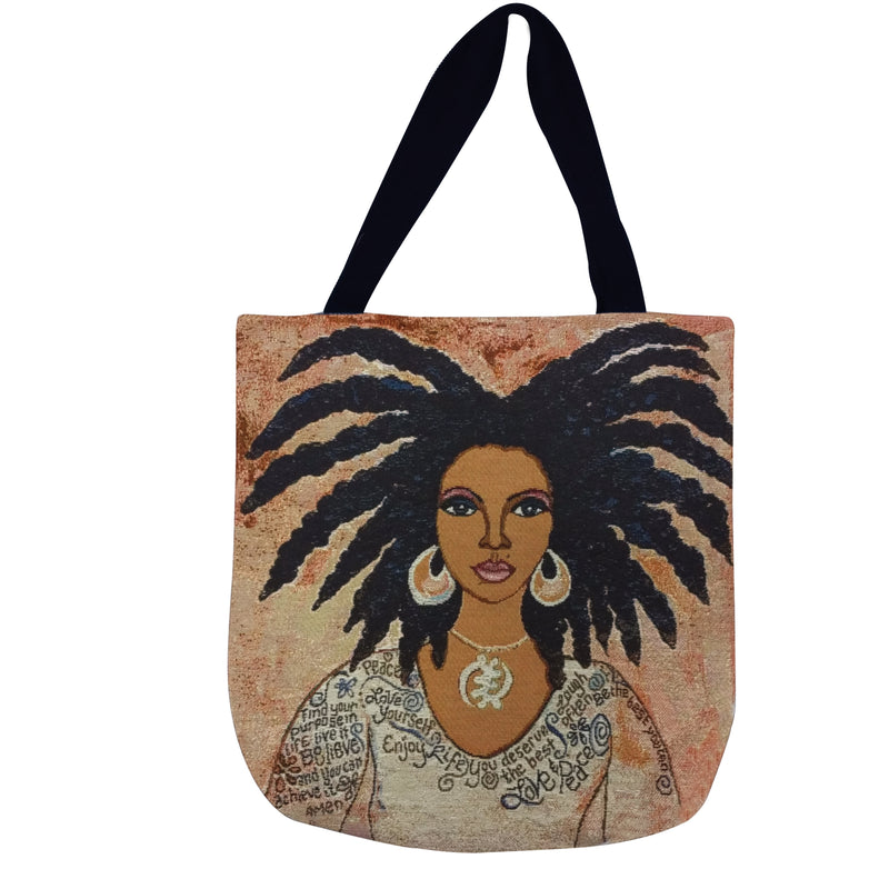Nubian Queen  African  American  tote bag - Gbaby - Luv That Art 