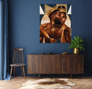 Salaam Muhammad - Protection - woman and man African American romantic art.