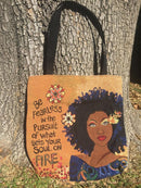 Soul on Fire African American  tote bag - Gbaby - Luv That Art