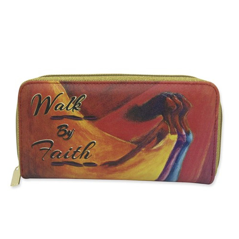 Walk By Faith - Afican American ladies wallet - Luv That Art 