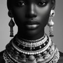 BLACK WOMAN & BLACK MAN ADORNED - ANON