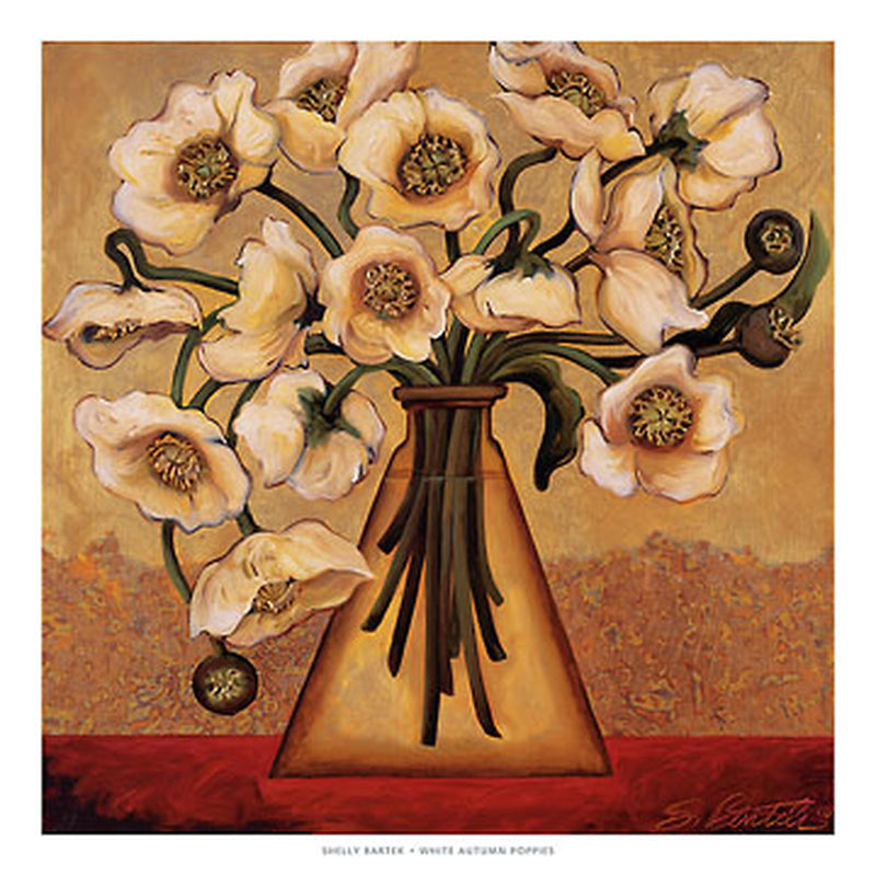 White Autumn Poppies - Shelly Bartek - Luv That Art 