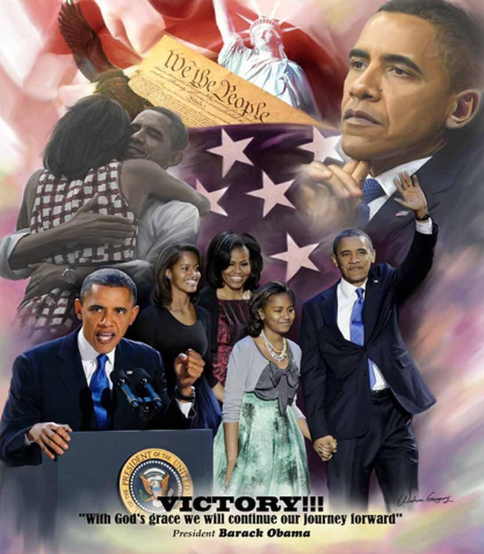 W.Gregory - Open Edition Victory - President  Barack Obama 2012 - Luv That Art 