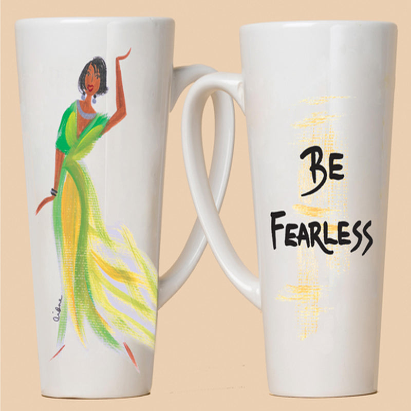 Cidne Wallace - Be Fearless 16 Ounce Latte Mug - Luv That Art 
