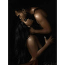 salaam muhammad adorn man kissing woman gently on the forehead.