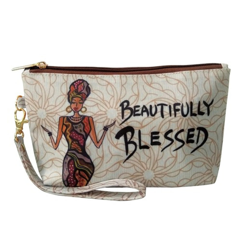 Beautifully Blessed cosmetic pouch bag - Luv That Art 
