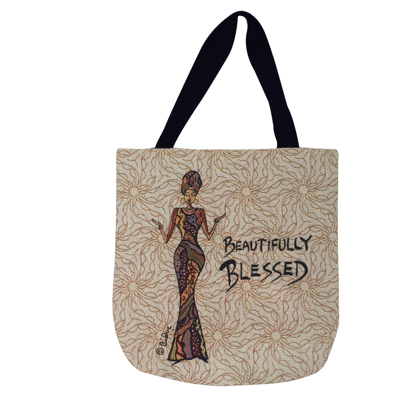 Beautifully Blessed African American Tote Bag - Luv That Art 
