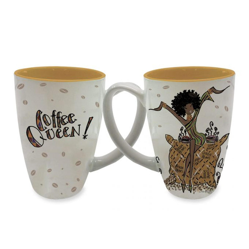 Coffee Queen Latte Mug - Kiwi Mcdowell - Luv That Art 