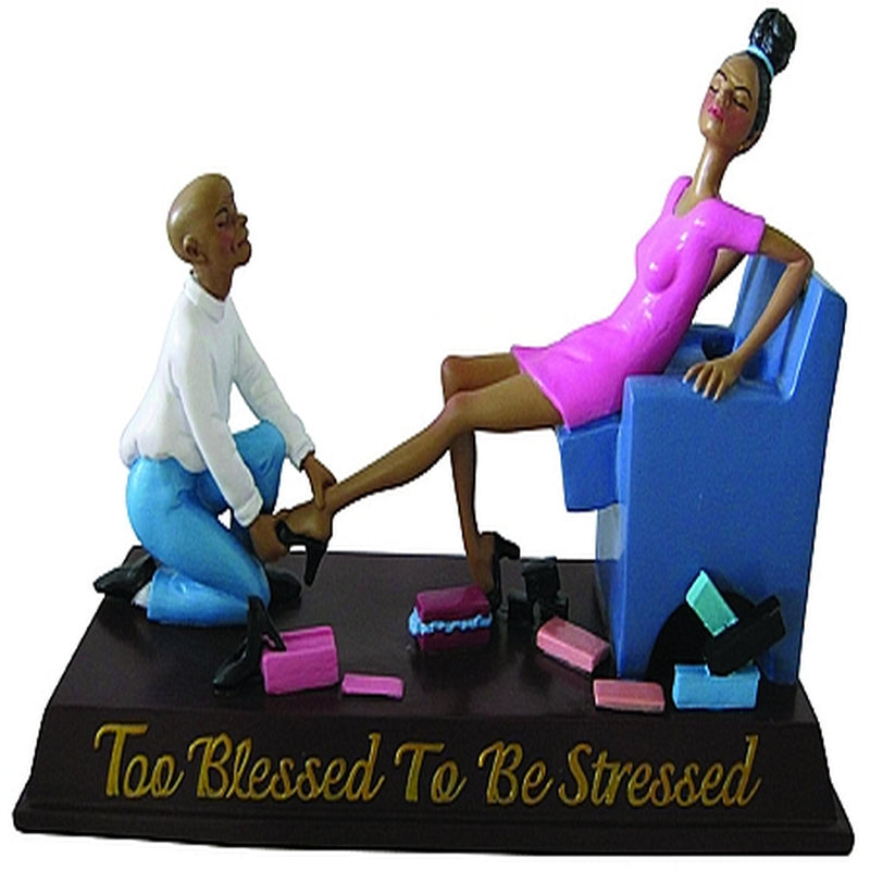 Too Blessed To Be Stressed VI- figurine - Luv That Art 