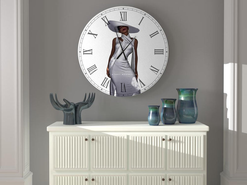 High Fashion Ebony Wall  Clock - Luv That Art 