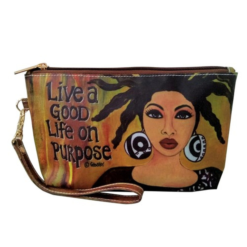 Live a good life on purpose pouch - bag - Luv That Art 