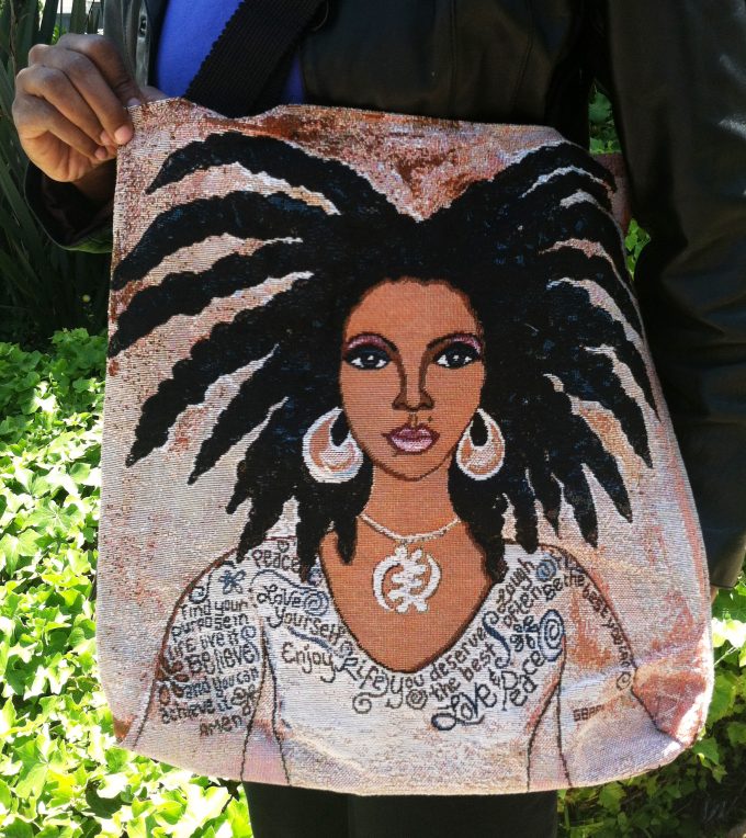 Nubian Queen  African  American  tote bag - Gbaby - Luv That Art 