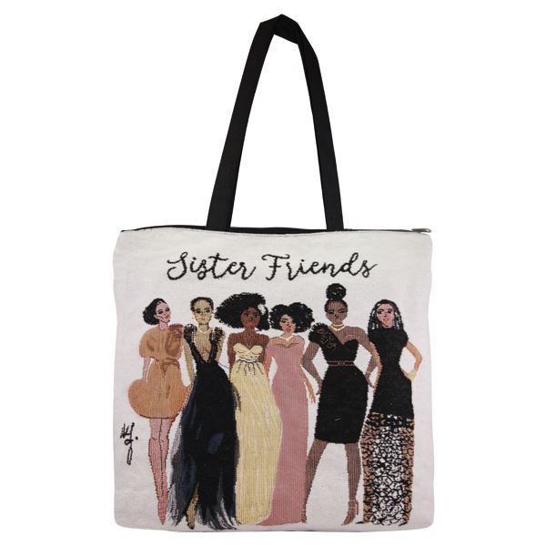 Sister Friends - African American tote bag - Luv That Art 
